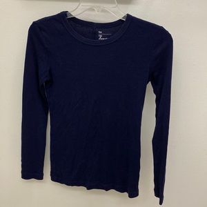 Navy Gap super soft crew long sleeve shirt